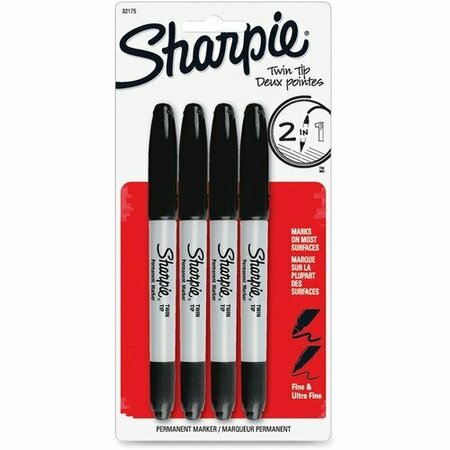 SANFORD INK MARKER, SHARPIE, TWIN, BK, 4PK SAN32175PP